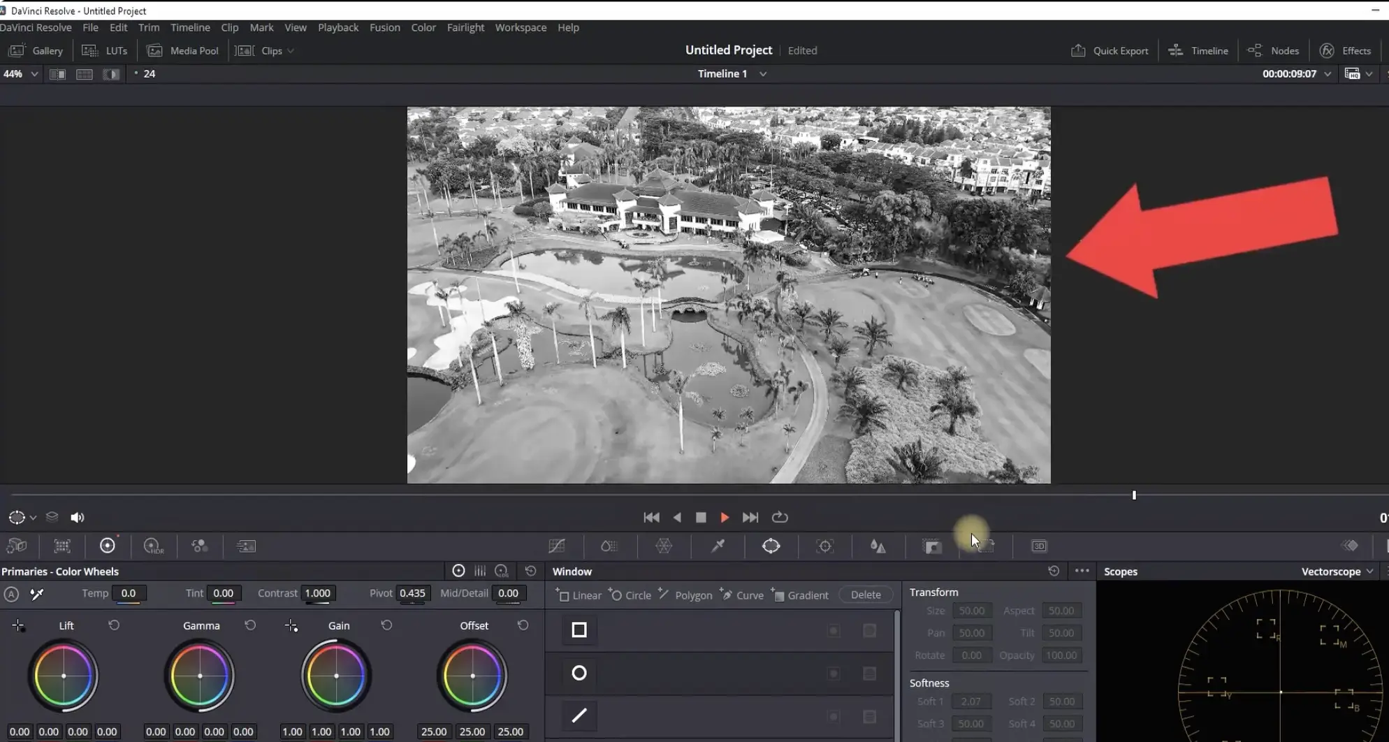 Контраст и дополнительные параметры DaVinci Resolve