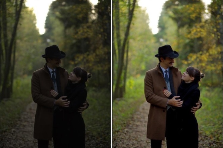 Пример до и после автоматической коррекции фотографии в ФотоМАСТЕРе
