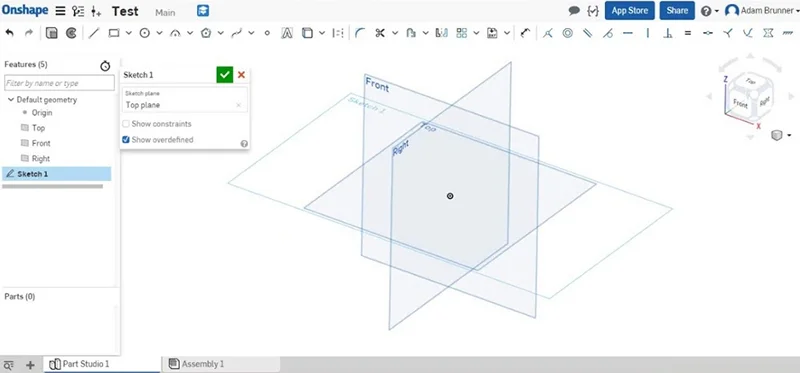 Эскиз в Onshape