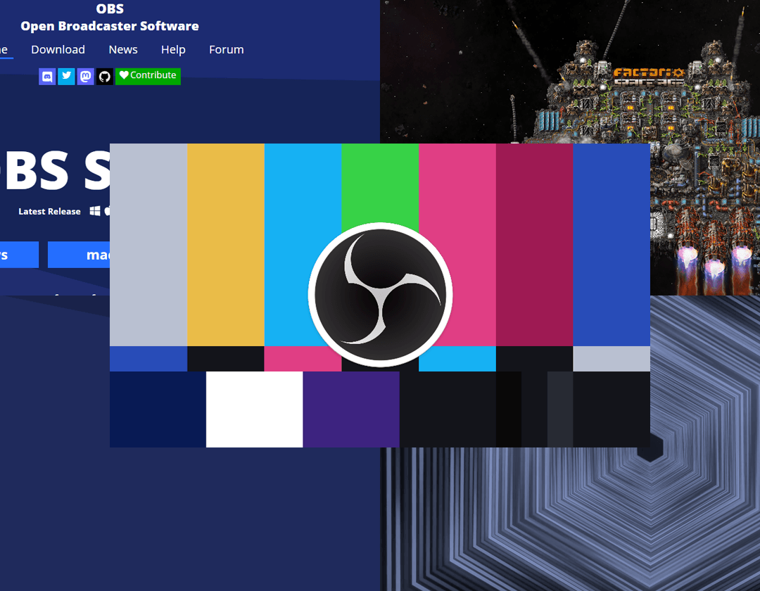Пример компоновки нескольких источников в OBS Studio