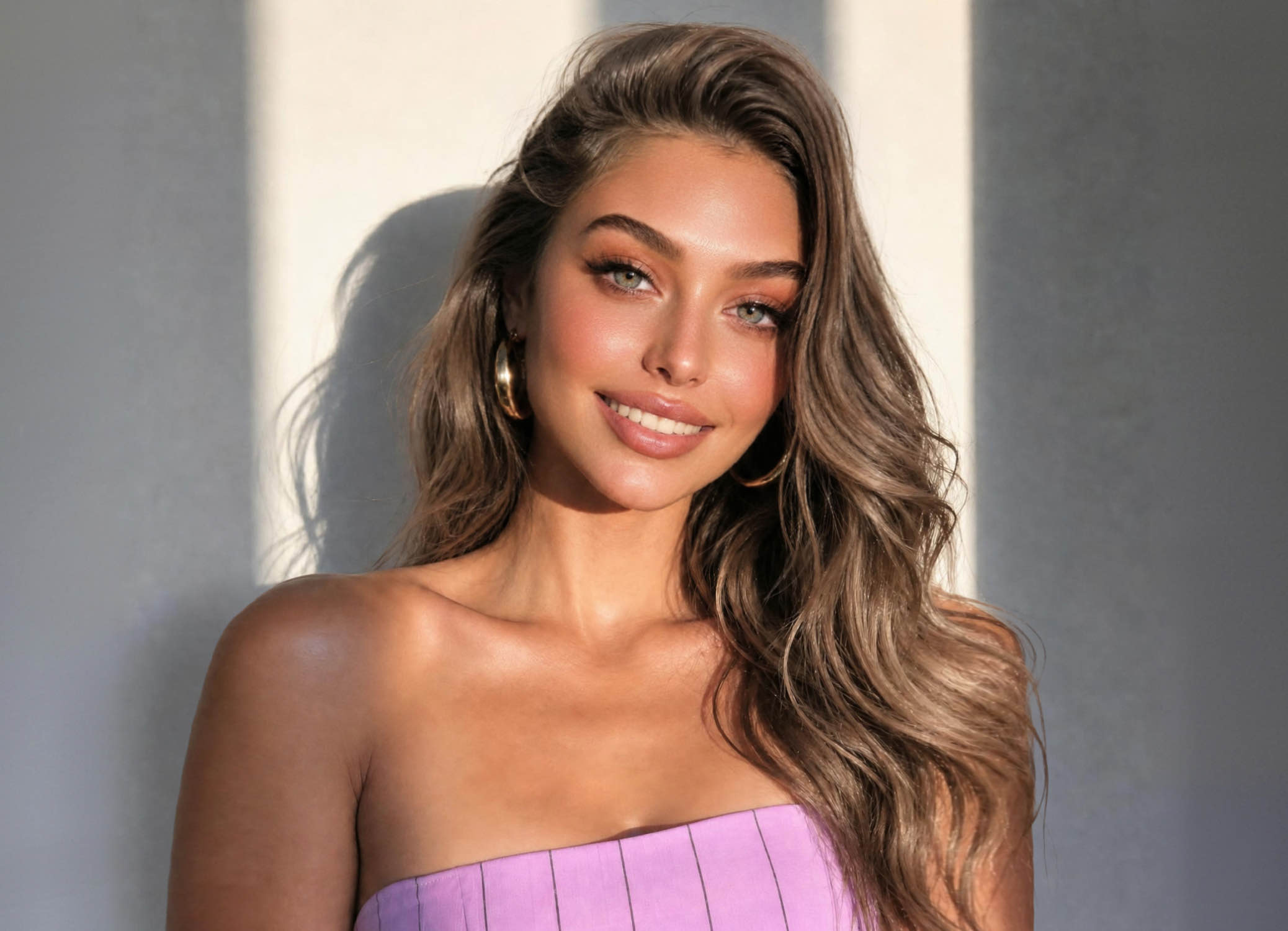 Интерфейс и результат Skin Tone and Texture в BeautyPlus