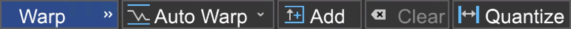 Кнопки Warp, Auto Warp и Add Warp Marker в Mixcraft