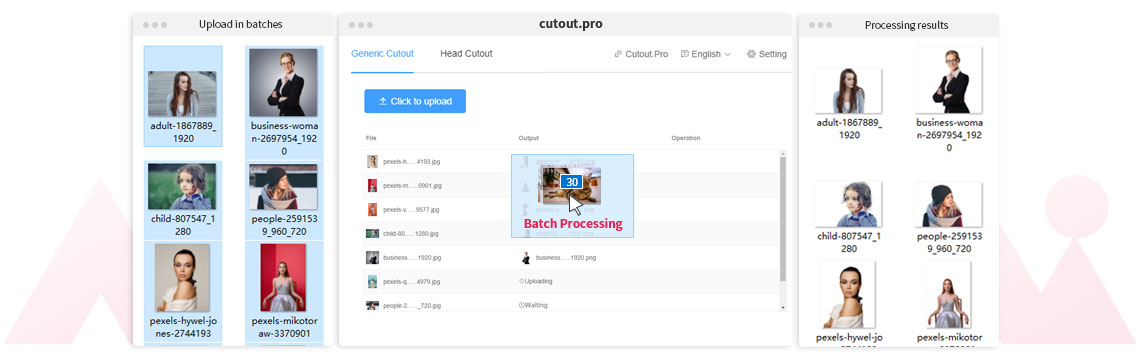 Скриншот Desktop APP Cutout.Pro с пакетной обработкой изображений