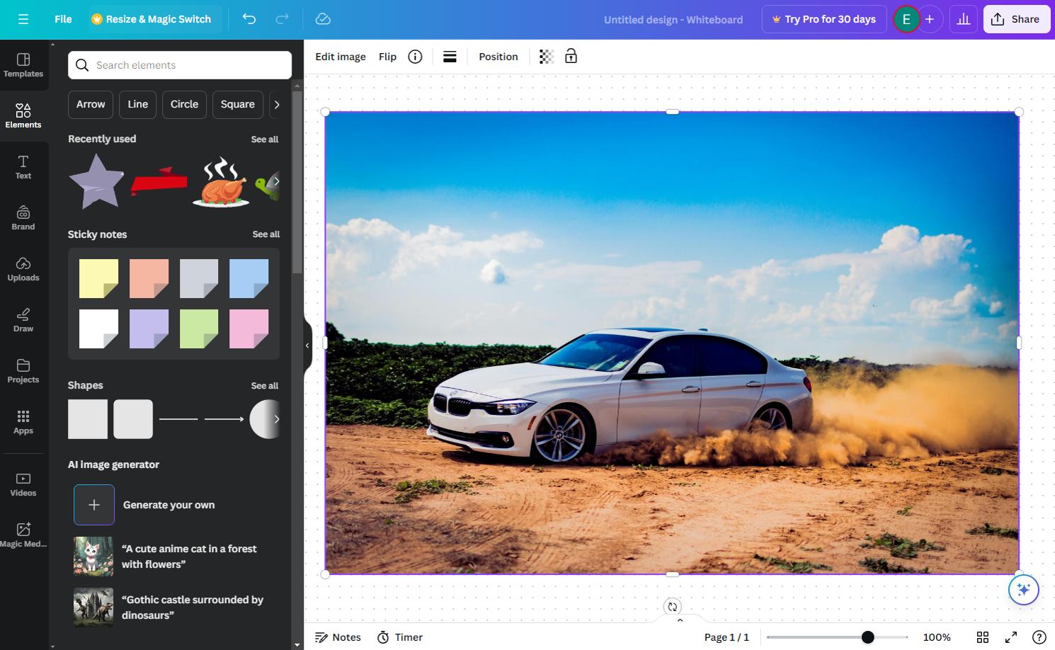 Интерфейс Canva for Mac