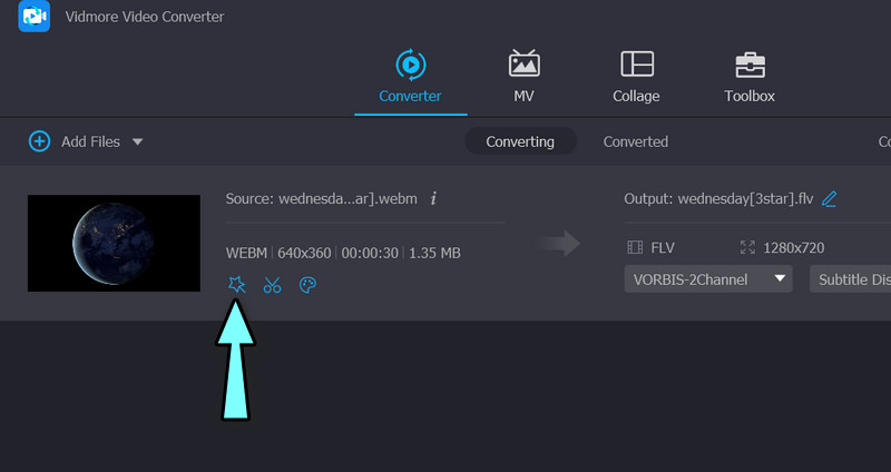 Vidmore Video Converter: кнопка Edit у добавленного видео