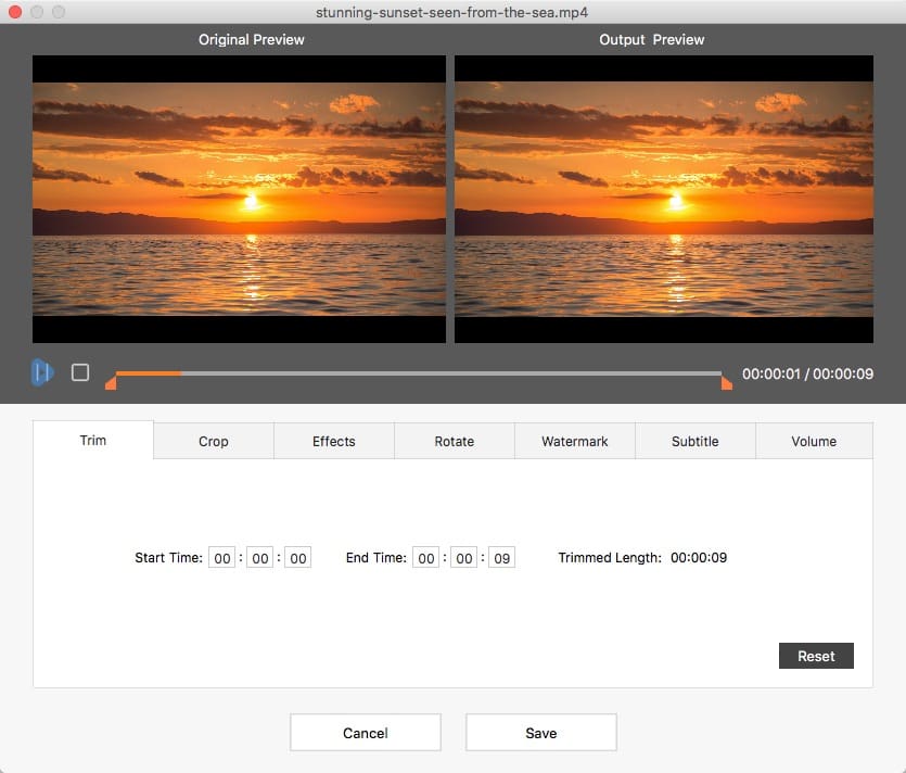 Редактор Cisdem Video Converter: Trim, Crop, Effects, Rotate, Watermark, Subtitle и Volume