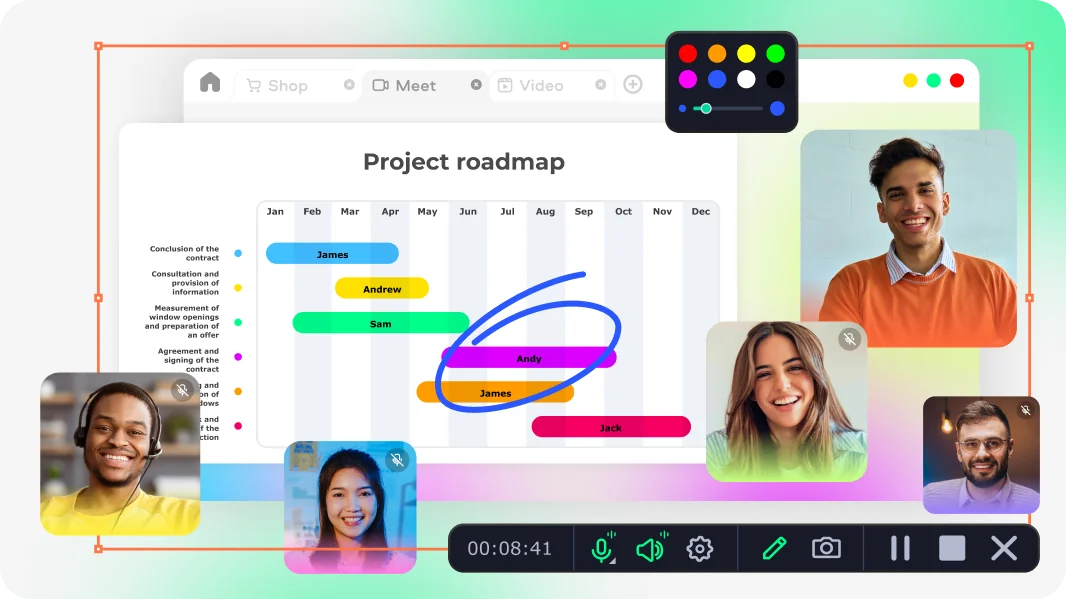 Интерфейс Movavi Screen Recorder для Mac