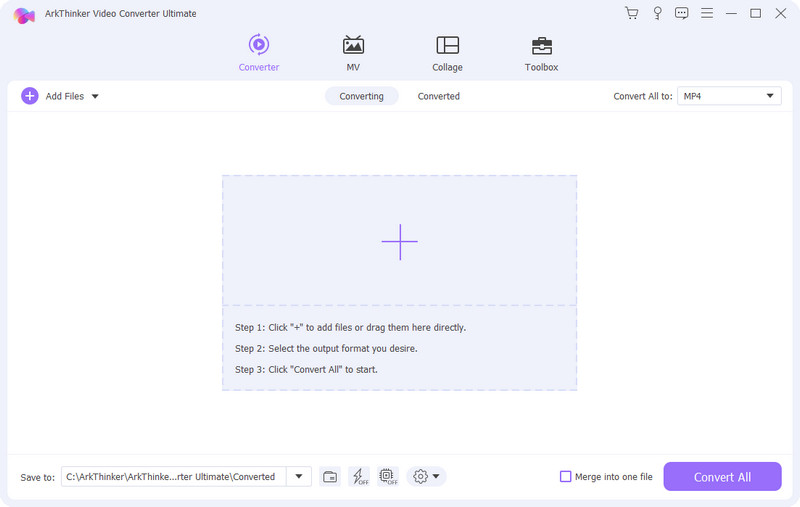 Главный интерфейс ArkThinker Video Converter Ultimate