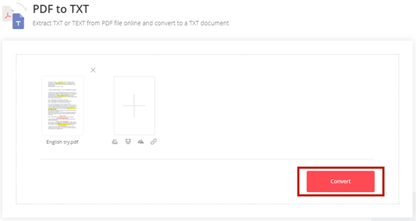 Очередь PDF и кнопка Convert в EasePDF