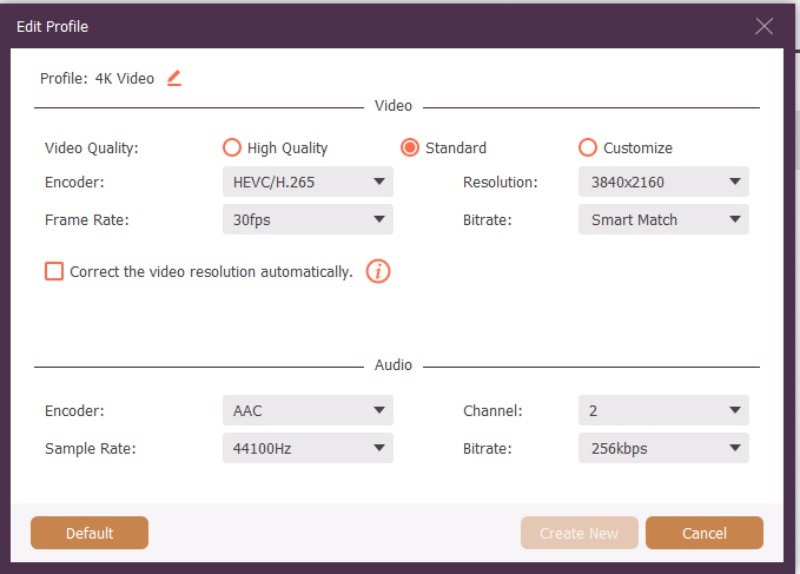 Настройка параметров AVAide Video Converter
