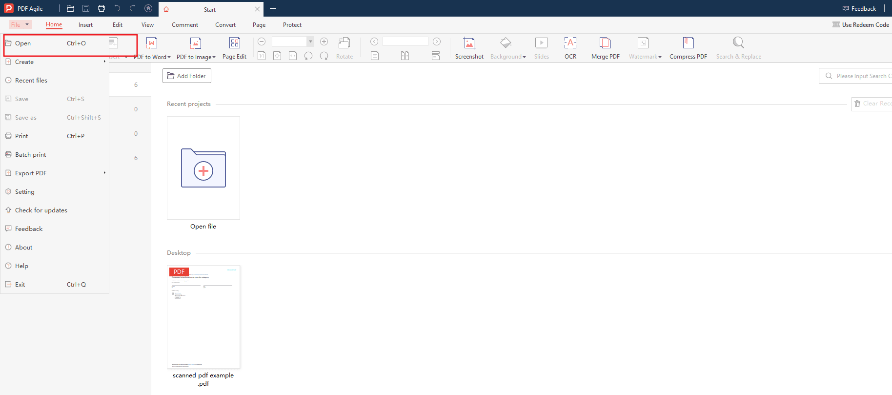 Открытый отсканированный PDF в PDF Agile