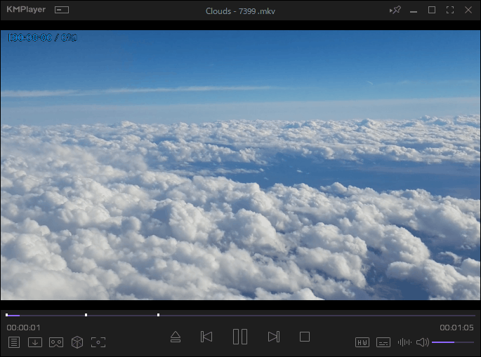 Интерфейс KMPlayer 64X при воспроизведении видео