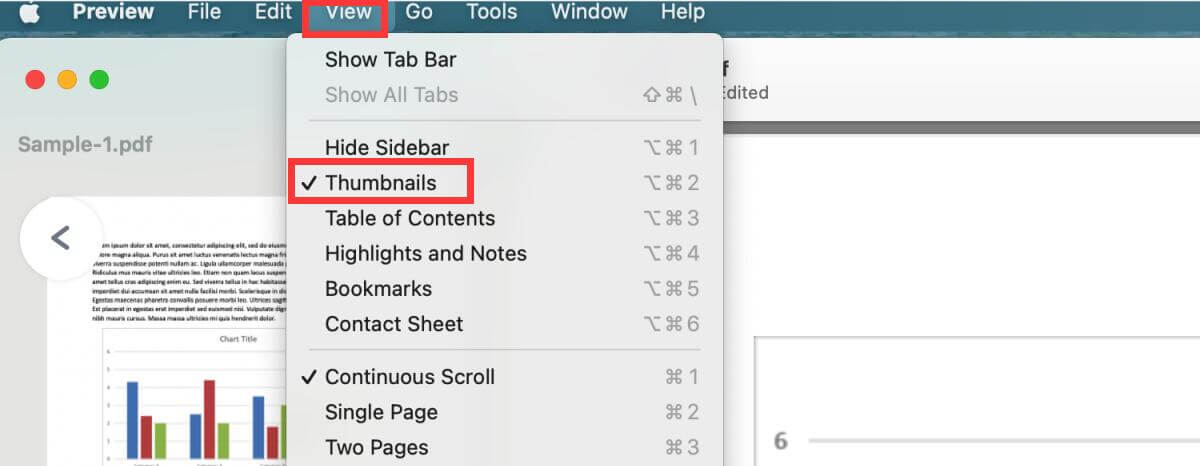 Открытый PDF в Preview на macOS