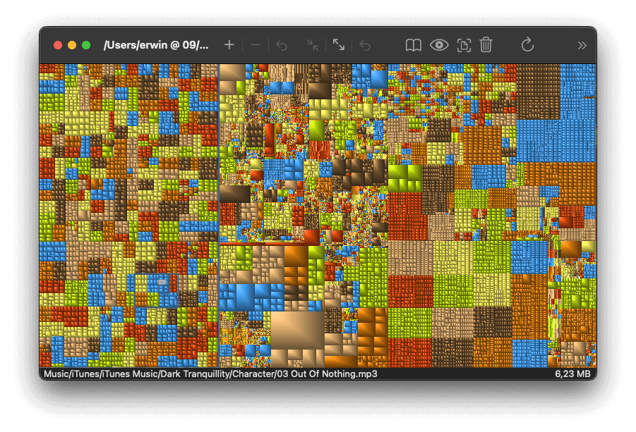 Treemap файлов в GrandPerspective