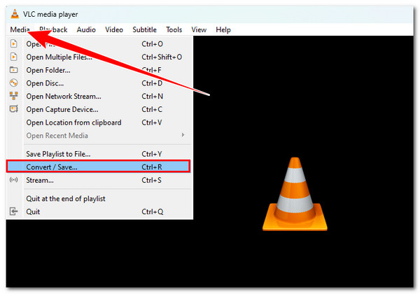 Меню Media в VLC media player