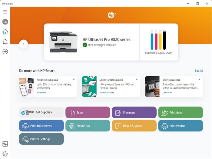 HP: интерфейс сканирования многостраничного документа