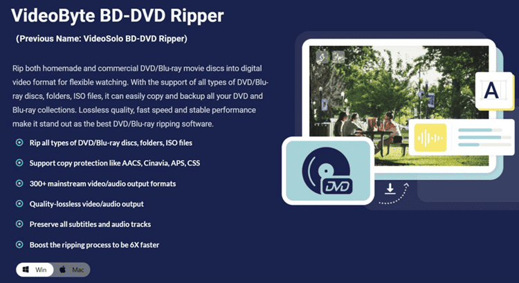 Интерфейс VideoByte BD-DVD Ripper