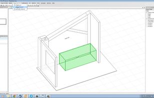 Рабочая область Polyboard с моделью мебели