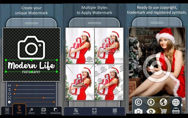 Экран настройки водяного знака в Android-приложении Watermark