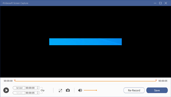 Предварительный просмотр записи в 4Videosoft Screen Capture