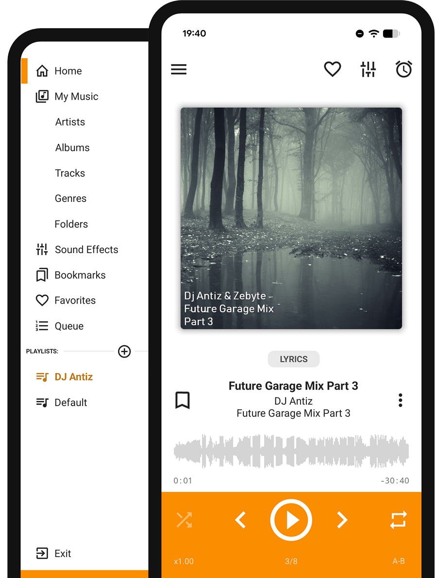 Экран воспроизведения AIMP на Android