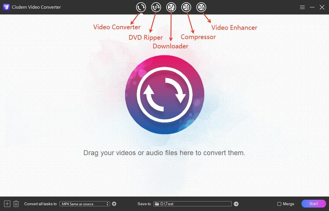 Интерфейс Cisdem VideoPaw