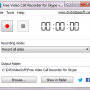 Миниатюра Free Video Call Recorder for Skype с окном программы и элементами записи