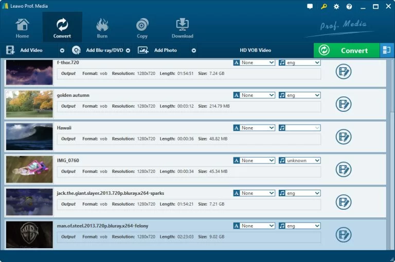Импорт H.264 в Leawo Video Converter