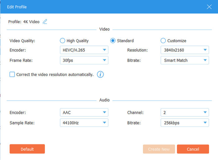 Параметры MP4 в Tipard Video Converter Ultimate