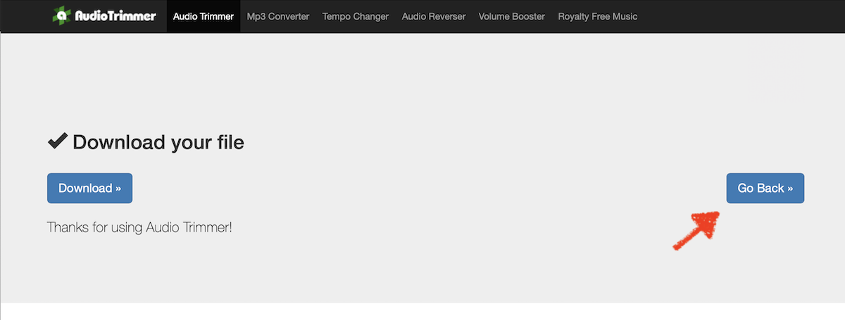 Выбор диапазона в AudioTrimmer
