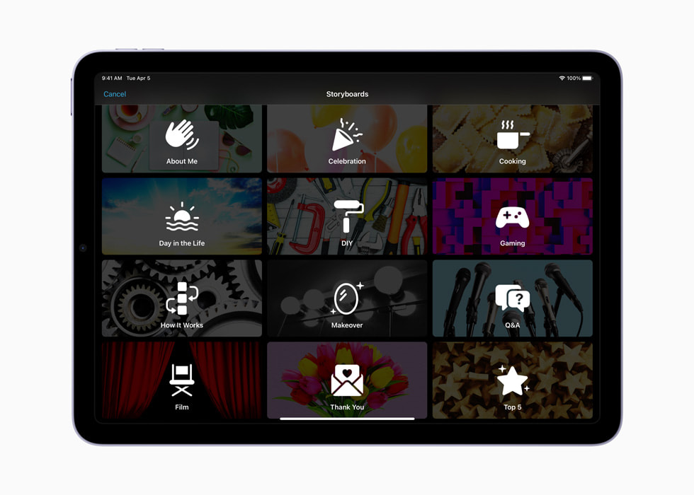 Storyboards в iMovie на iPad