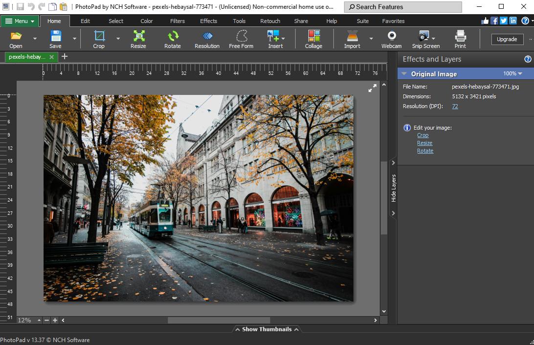 Интерфейс PhotoPad