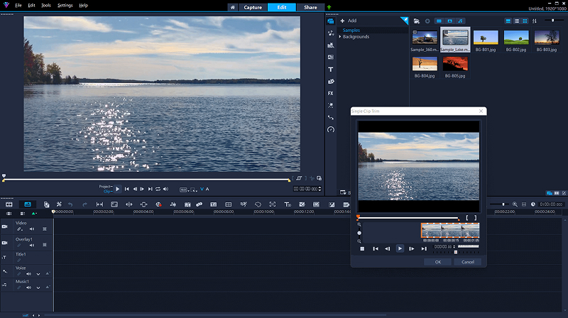 Интерфейс Corel VideoStudio для монтажа видео