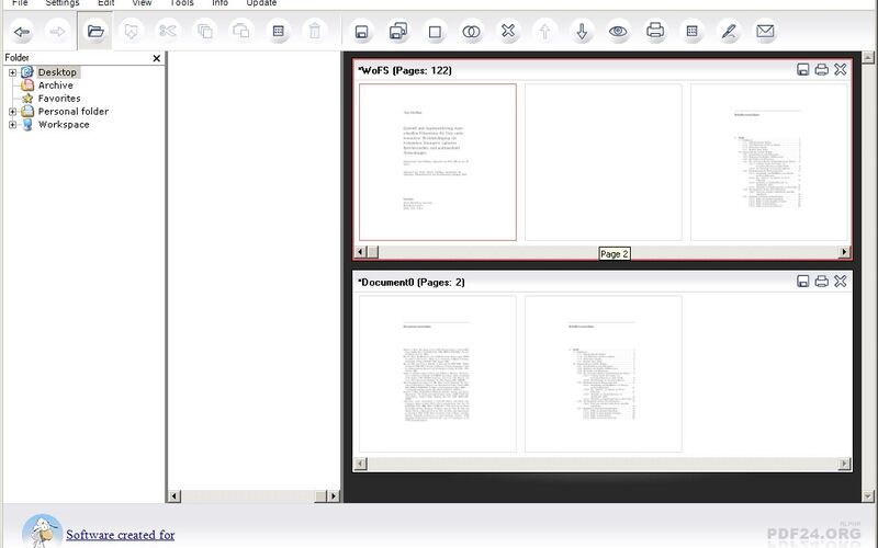 Интерфейс PDF24 Creator для работы с PDF-файлами