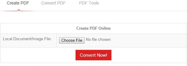 PDFConvertOnline: интерфейс PDF to RTF