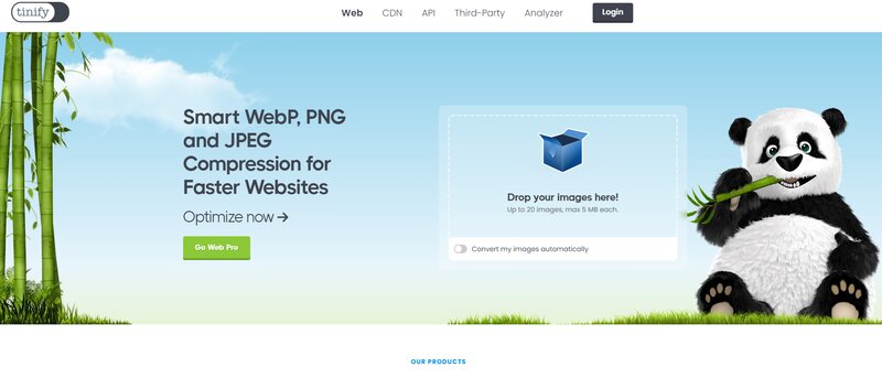 Форма загрузки PNG в TinyPNG