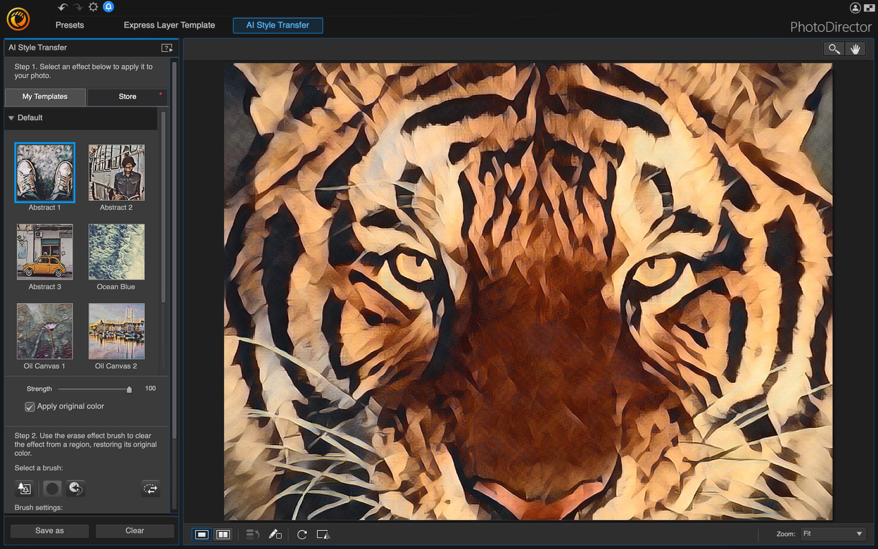 Интерфейс CyberLink PhotoDirector