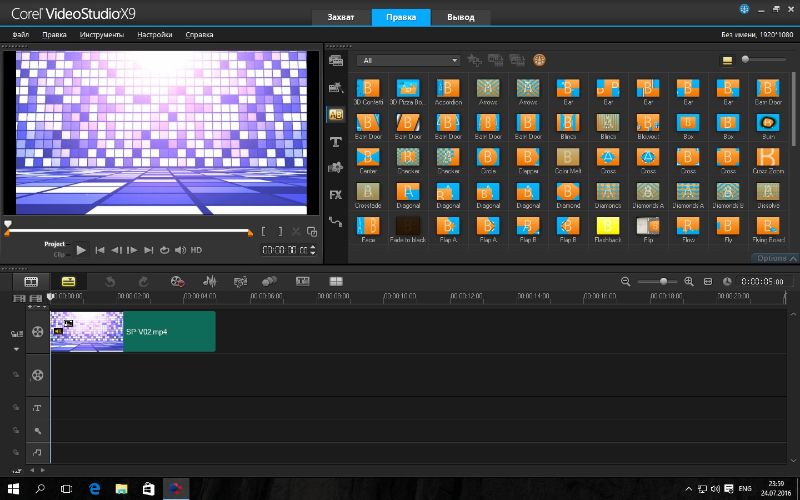 Интерфейс Corel VideoStudio