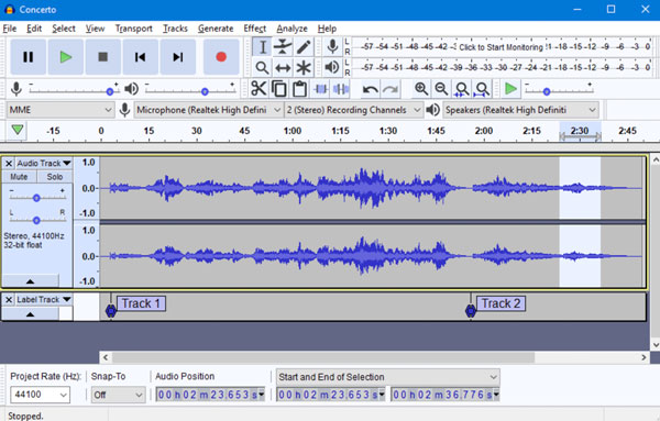 Настройка Windows WASAPI для захвата системного звука в Audacity