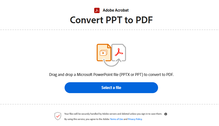 Онлайн-конвертер Adobe Acrobat для PowerPoint в PDF