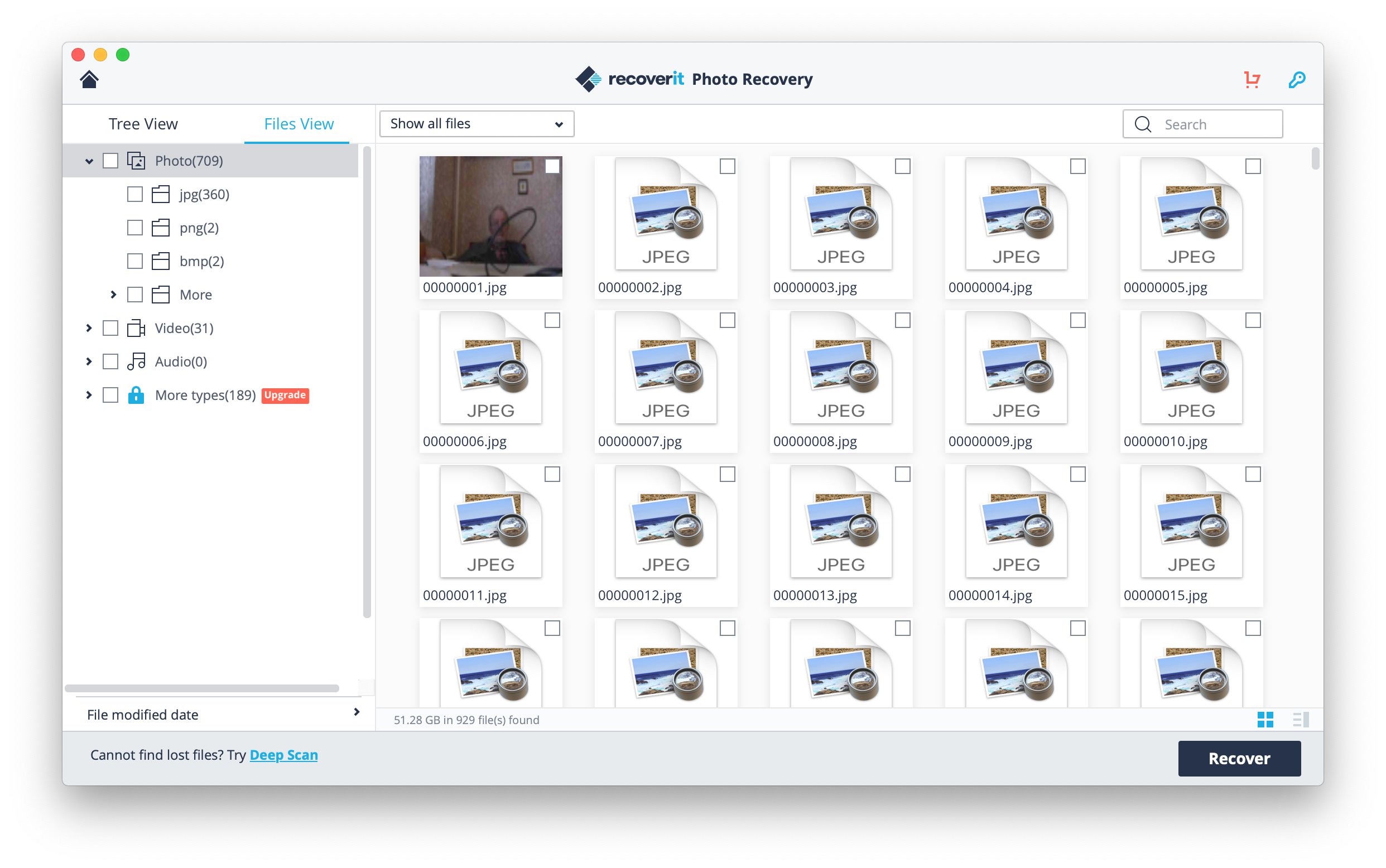 Wondershare Recoverit со списком дисков и мест сканирования