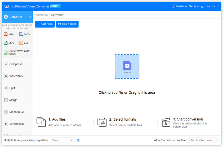 ToolRocket Video Converter: добавление файла