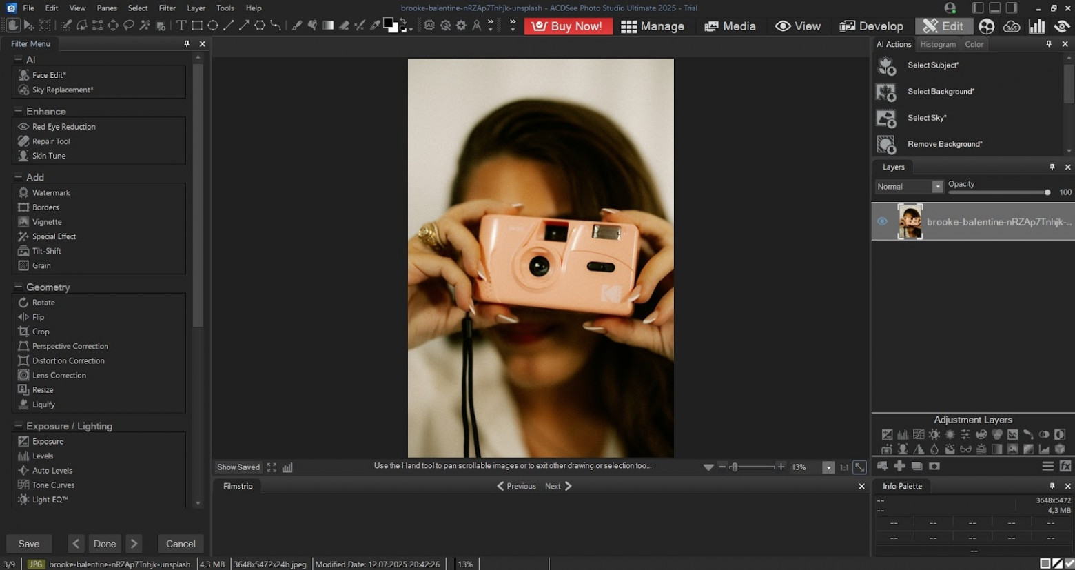 Интерфейс ACDSee Photo Studio