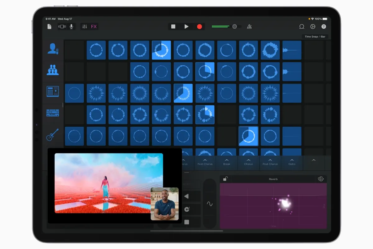 Интерфейс GarageBand