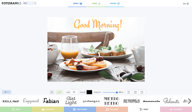 Добавление текста в Fotoramio