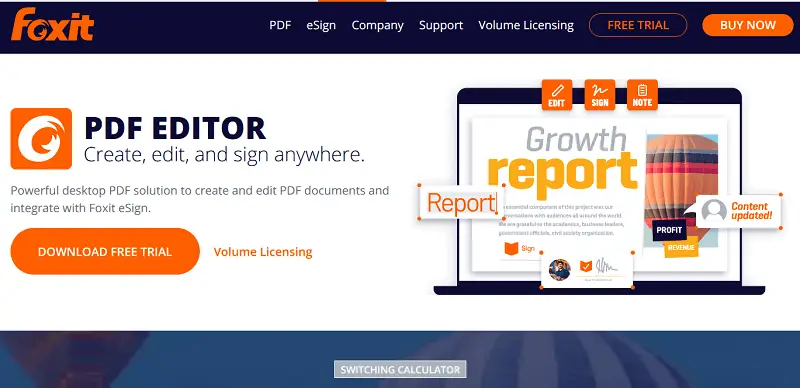 Диалог объединения файлов в Foxit PDF Editor