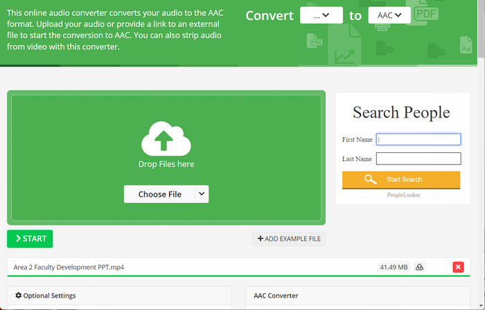 Online-Convert для преобразования аудио в AAC