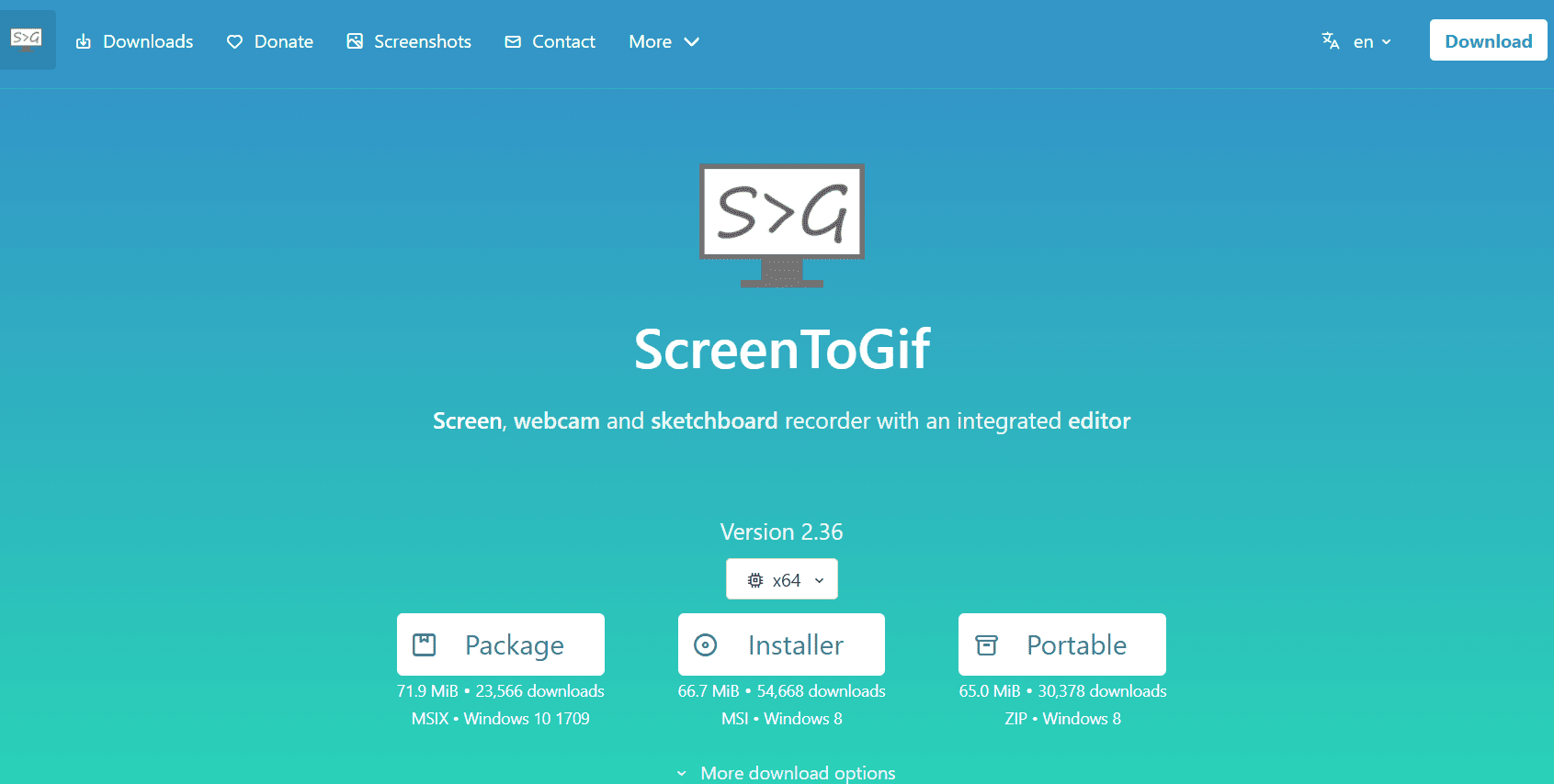 Покадровый интерфейс ScreenToGif