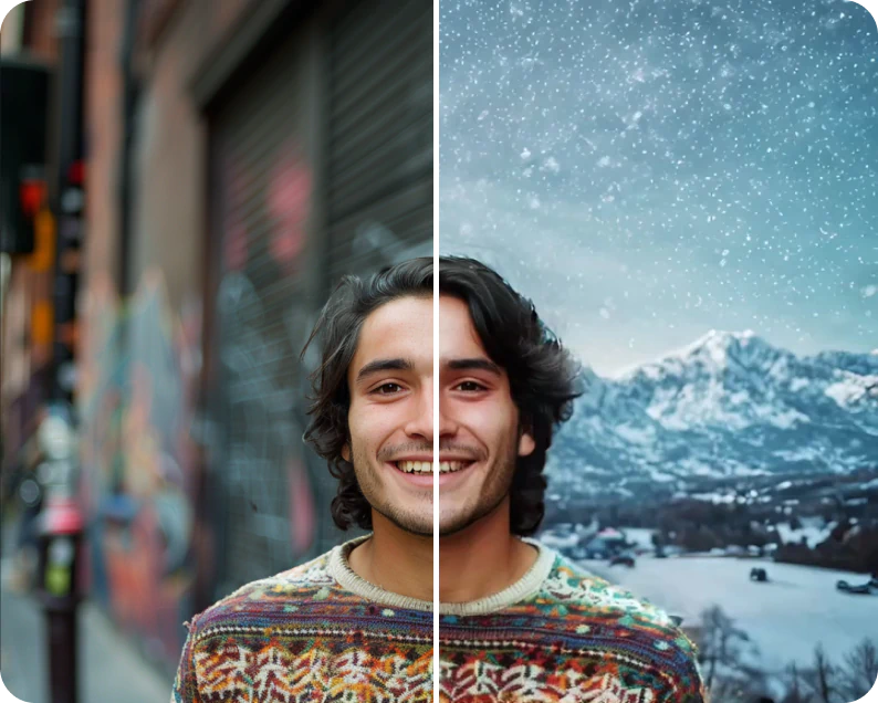 AI Background Generator в Videoleap